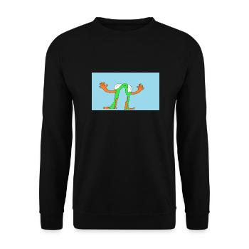 Grenouille gymnaste - Sweat-shirt Unisexe - noir - Devant - Alina (178cm) & Michal (187cm)