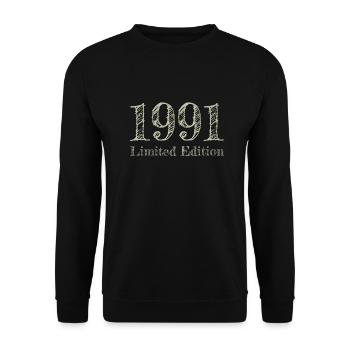 1991 - Sweat-shirt Unisexe - noir - Devant - Alina (178cm) & Michal (187cm)