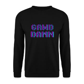 « Gawd Damn » Drôle Dicton drôle - Sweat-shirt Unisexe - noir - Devant - Alina (178cm) & Michal (187cm)