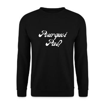 pourquoi pas - Sweat-shirt Unisexe - noir - Devant - Alina (178cm) & Michal (187cm)