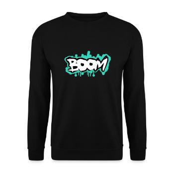 Boom Grafitti Style - Unisex Sweatshirt - black - Front - Alina (178cm) & Michal (187cm)