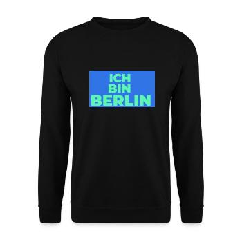 Ich bin Berlin - Unisex Pullover - Schwarz - Vorne - Alina (178cm) & Michal (187cm)