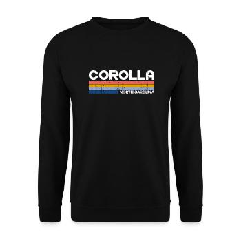 Vintage 70s 80s Style Corolla NC - Sweat-shirt Unisexe - noir - Devant - Alina (178cm) & Michal (187cm)