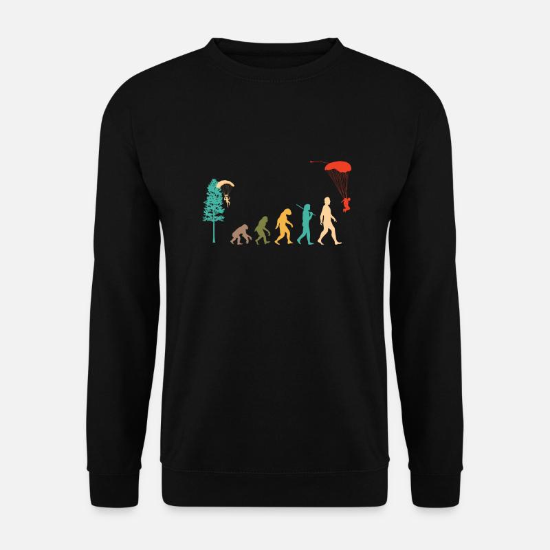 Skydive Evolution: Fallschirmspringer Design - Unisex Pullover - Schwarz