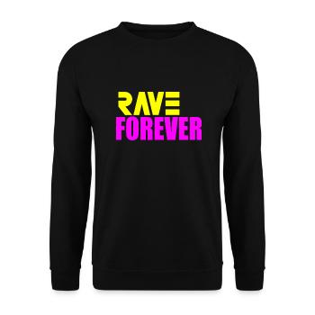 Rave forever - Unisex Sweatshirt - black - Front - Alina (178cm) & Michal (187cm)