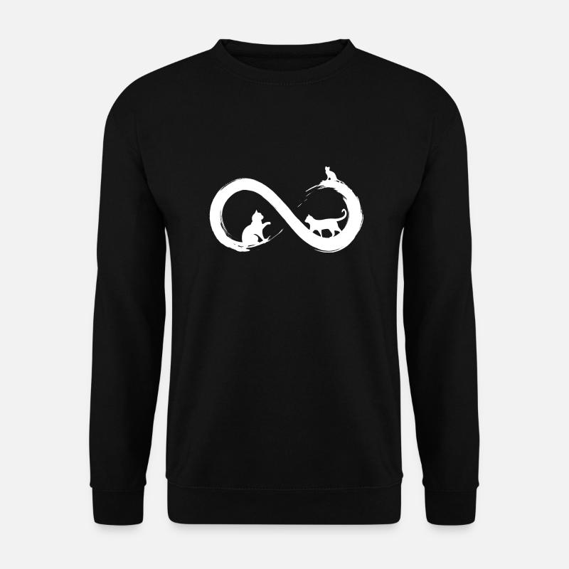 Infinity-Katze - Unisex Pullover - Schwarz
