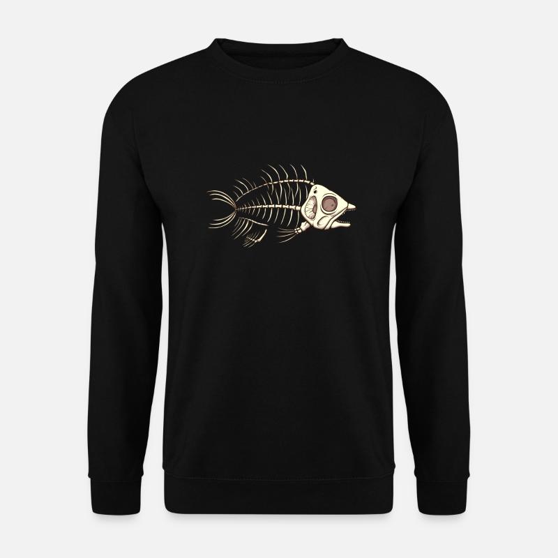 Fisch-Skelett - Unisex Pullover - Schwarz