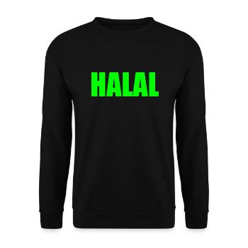 Halal - Unisex Pullover - Schwarz - Vorne - Alina (178cm) & Michal (187cm)