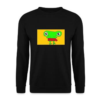 Géraldine Drapeau - Sweat-shirt Unisexe - noir - Devant - Alina (178cm) & Michal (187cm)