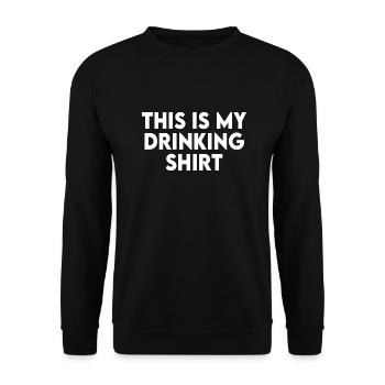 C’est ma chemise à boire et ma chemise de conduite drôle - Sweat-shirt Unisexe - noir - Devant - Alina (178cm) & Michal (187cm)
