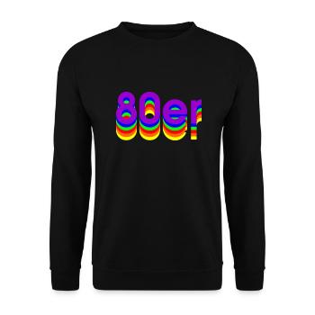 Années 80 - Sweat-shirt Unisexe - noir - Devant - Alina (178cm) & Michal (187cm)