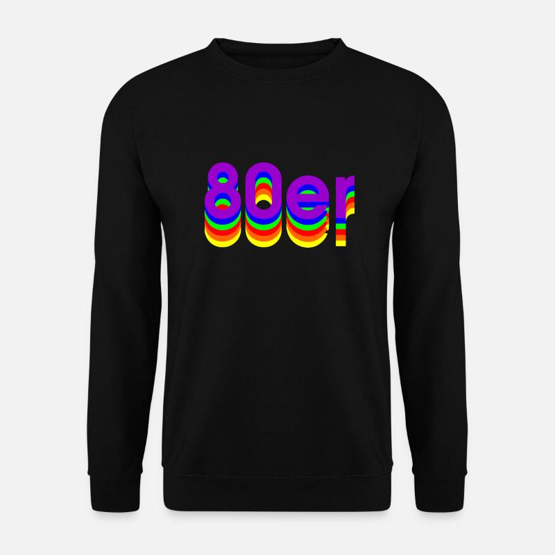 80er - Unisex Pullover - Schwarz