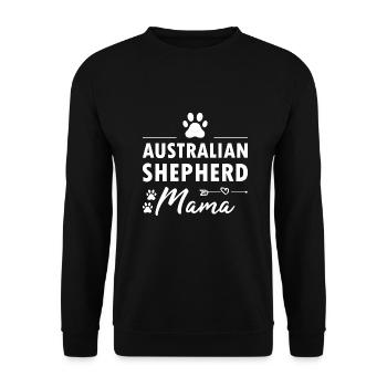 Dog Aussie Mom - Unisex Sweatshirt - black - Front - Alina (178cm) & Michal (187cm)