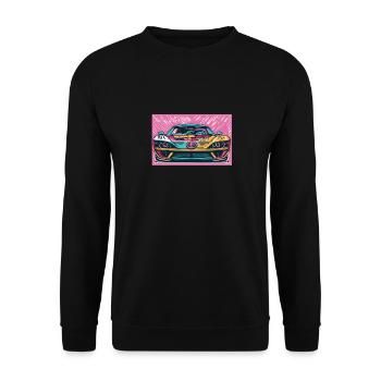 70's Racecar - Unisex Sweatshirt - black - Front - Alina (178cm) & Michal (187cm)