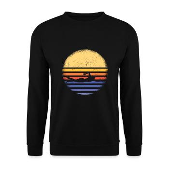 Sport Us Drapeau Natation - Sweat-shirt Unisexe - noir - Devant - Alina (178cm) & Michal (187cm)