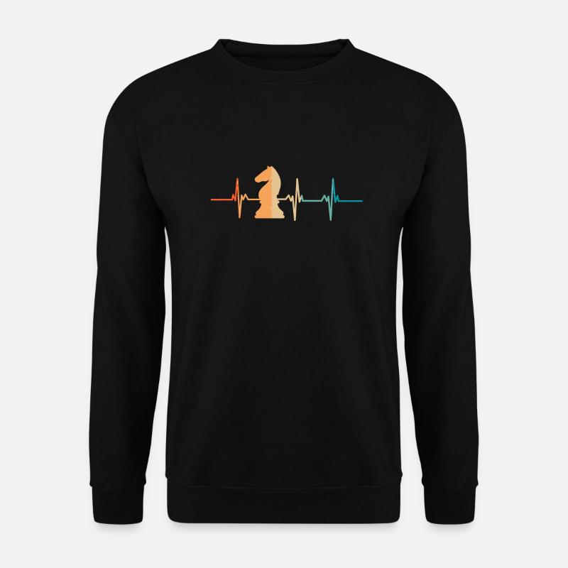 Herzschlag-Schachpartien - Unisex Pullover - Schwarz