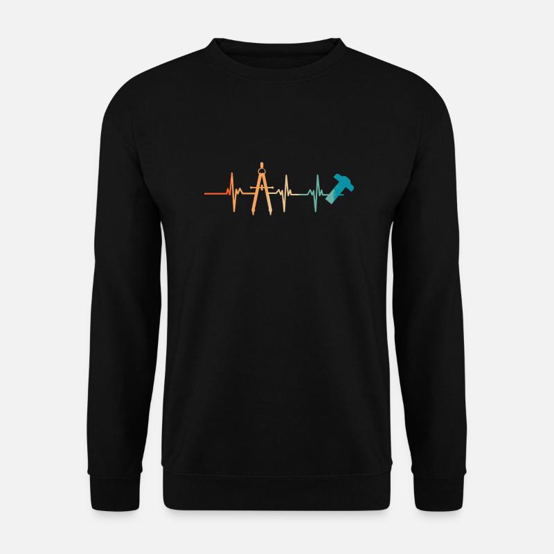 Herzschlag Architekt - Unisex Pullover - Schwarz