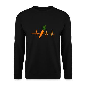 Battement de cœur carottes - Sweat-shirt Unisexe - noir - Devant - Alina (178cm) & Michal (187cm)