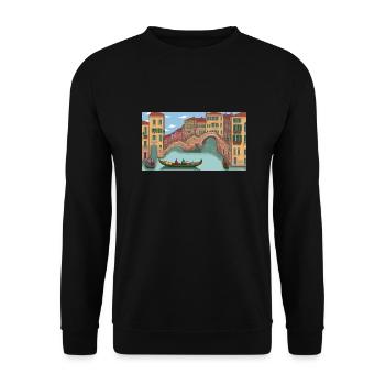Venice, Italy - Pixel Art - Unisex Sweatshirt - black - Front - Alina (178cm) & Michal (187cm)
