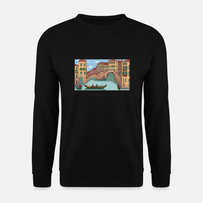 Venedig, Italien - Pixel Art - Unisex Pullover - Schwarz