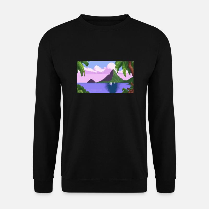 Piton ,St. Lucia - Pixel Art - Unisex Pullover - Schwarz