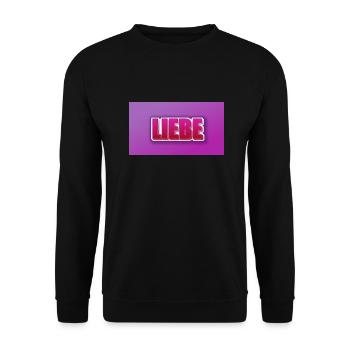 coole pinke Liebe - Unisex Pullover - Schwarz - Vorne - Alina (178cm) & Michal (187cm)
