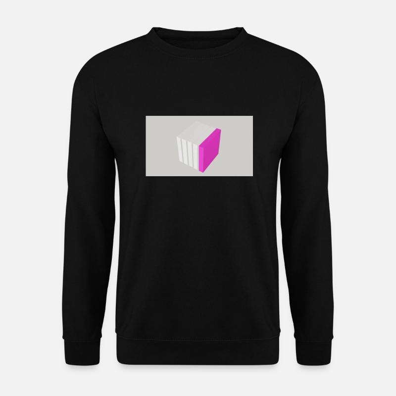 Spaltwürfel pink - Unisex Pullover - Schwarz