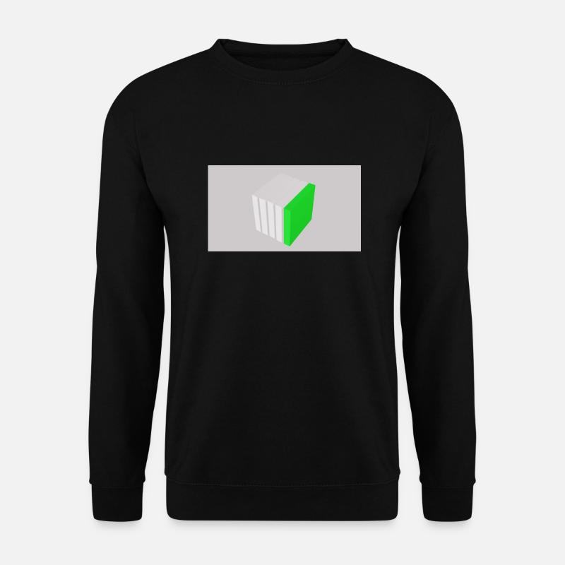 Spaltwürfel grün - Unisex Pullover - Schwarz