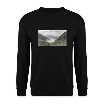 Bereit für Abenteuer - Unisex Pullover - Schwarz - Vorne - Alina (178cm) & Michal (187cm)