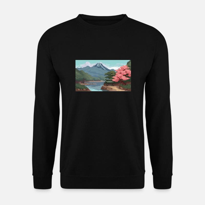 Miho No, Matsubara, Japan - Pixel Art - Unisex Pullover - Schwarz