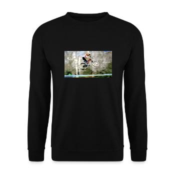Downhill-Mountainbiken - Unisex Pullover - Schwarz - Vorne - Alina (178cm) & Michal (187cm)