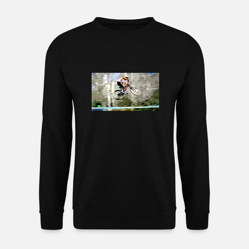 Downhill-Mountainbiken - Unisex Pullover - Schwarz