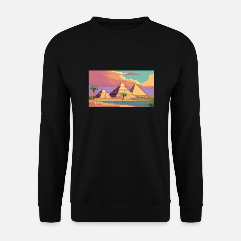 Giza, Egypt - Pixel Art - Unisex Sweatshirt - black