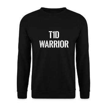 Guerrier T1D - Plaisir combatif pour diabétique de type 1 - Sweat-shirt Unisexe - noir - Devant - Alina (178cm) & Michal (187cm)