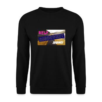 Selbstfindungsreise - Unisex Pullover - Schwarz - Vorne - Alina (178cm) & Michal (187cm)
