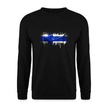 Finland Suomi helsinki scandinavia viking fine FIN - Unisex Sweatshirt - black - Front - Alina (178cm) & Michal (187cm)