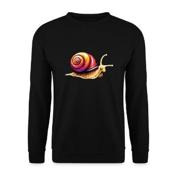 Snail Vineyard Snail - Unisex Sweatshirt - black - Front - Alina (178cm) & Michal (187cm)