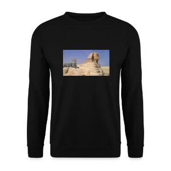 Cat and Sphinx - Unisex Sweatshirt - black - Front - Alina (178cm) & Michal (187cm)