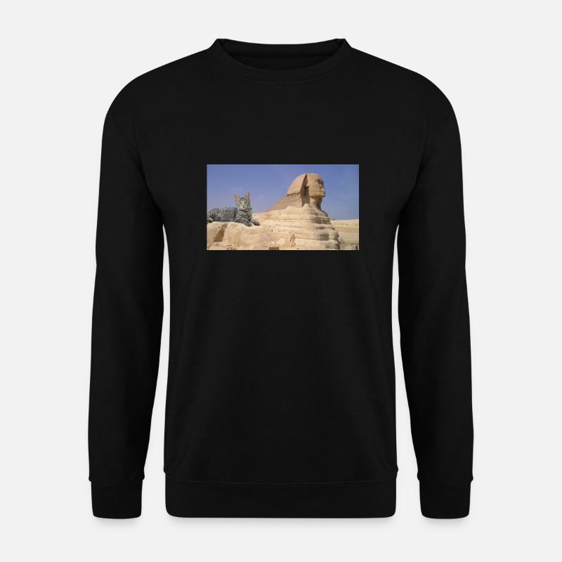 Cat and Sphinx - Unisex Sweatshirt - black