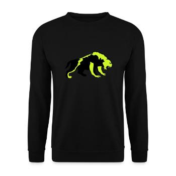 tiger 02 - Unisex Pullover - Schwarz - Vorne - Alina (178cm) & Michal (187cm)
