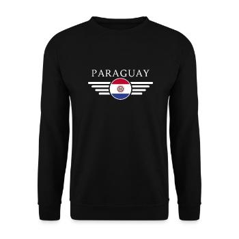 I Love Paraguay, Elegance Style Design T-Shirt - Unisex Sweatshirt - black - Front - Alina (178cm) & Michal (187cm)