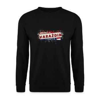 croatia hrvatska croatia hrv hr travel tourism - Unisex Sweatshirt - black - Front - Alina (178cm) & Michal (187cm)