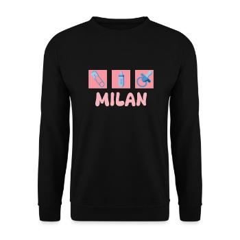Pacifier Milan - Unisex Sweatshirt - black - Front - Alina (178cm) & Michal (187cm)