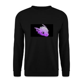 Dragon violet - Sweat-shirt Unisexe - noir - Devant - Alina (178cm) & Michal (187cm)