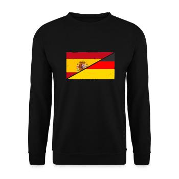 Spanier Deutschland Spanien - Unisex Pullover - Schwarz - Vorne - Alina (178cm) & Michal (187cm)