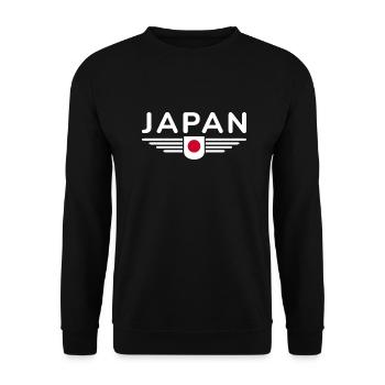 Ich liebe Japan, Stil Design T-Shirt - Unisex Pullover - Schwarz - Vorne - Alina (178cm) & Michal (187cm)