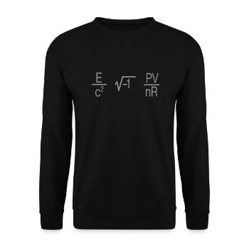 MIT in physics formulas - Unisex Sweatshirt - black - Front - Alina (178cm) & Michal (187cm)