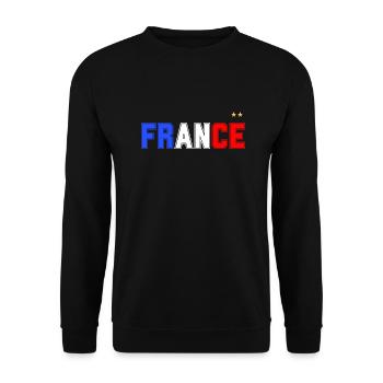 drapeau france cadeau, cadeau france drapeau - Sweat-shirt Unisexe - noir - Devant - Alina (178cm) & Michal (187cm)