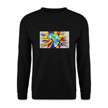 Farbe Afrikas - Unisex Pullover - Schwarz - Vorne - Alina (178cm) & Michal (187cm)