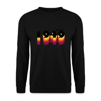 Vintage Retro Best of 1949, zur Feier des 76-jährigen Bestehens - Unisex Pullover - Schwarz - Vorne - Alina (178cm) & Michal (187cm)